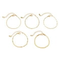 thumbnail image 3 of 5 pulseras de oro para mujer jinwen cadena pequeña minimalista pulseras apilables de moda, 3 of 8