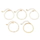 thumbnail image 3 of 5 pulseras de oro para mujer jinwen cadena pequeña minimalista pulseras apilables de moda, 3 of 8
