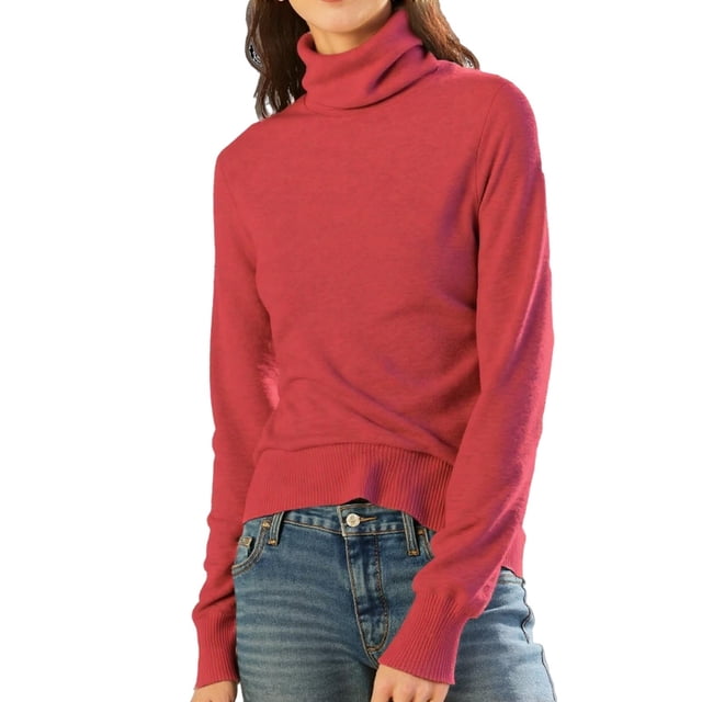 Miqool Chandail à Col Roulé pour Femmes Couche de Base Décontractée Chemises Thermiques Tricot