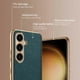 thumbnail image 2 of Phone Case for Samsung Galaxy S24/S24 Plus/S24 Ultra, Leather Shockproof Slim Cross Cover, Camera Lens Protector, Soft Durable Plating Case, 2 of 5