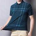 thumbnail image 4 of QUINDOS Collared Mens Shirts Short Sleeve Casual Polo Shirts Print Loose Regular Fit Summer T-shirts, 4 of 9