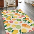 thumbnail image 2 of Summer Lemon Orange Area Rugs 3'x5', Washable Small Throw Rugs for Living Room Bedroom, Farmhouse Tropical Fruit Rustic Indoor Outdoor Rug Non-Slip Low Pile Carpet Runner Reversible Floor Mats, 2 of 8
