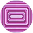 thumbnail image 1 of Ahgly Company Machine Washable Indoor Round Transitional Neon Pink Area Rugs, 5' Round, 1 of 7