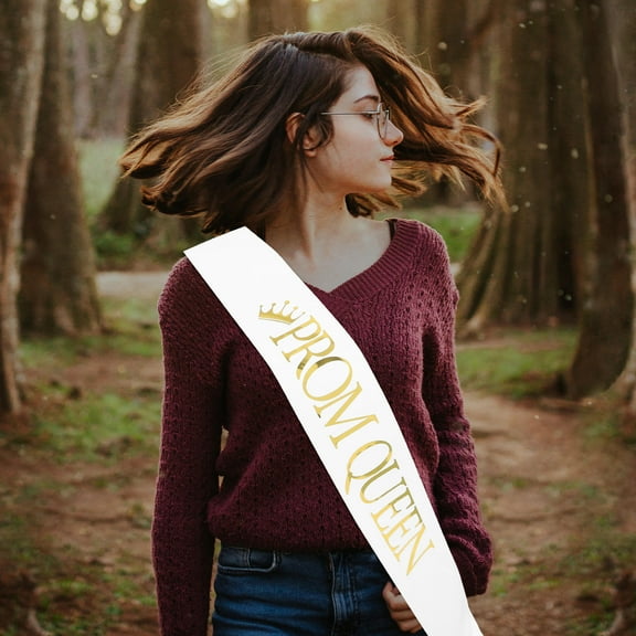 SWETRACE Graduate Sash 2Pcs Assorted Color Cloth for Prom Party Decorations and Ceremonial Use by Prom Queen and King