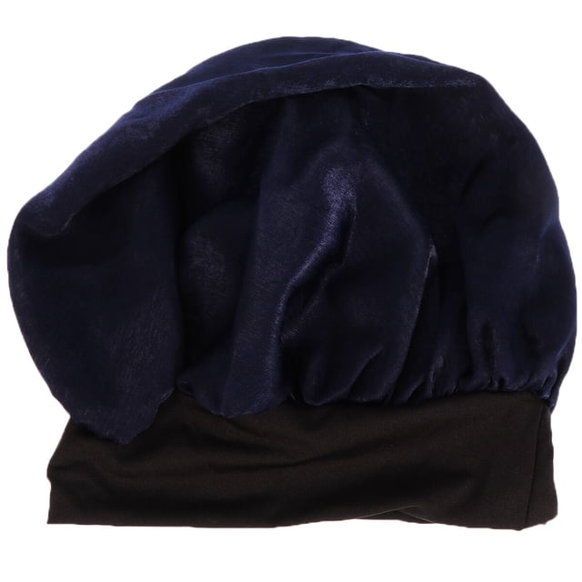 Sombrero de belleza para mujer Sombrero de maquillaje Gorro de dormir creativo Gorro de peluquería de moda Tocado de noche para mujer (azul marino)