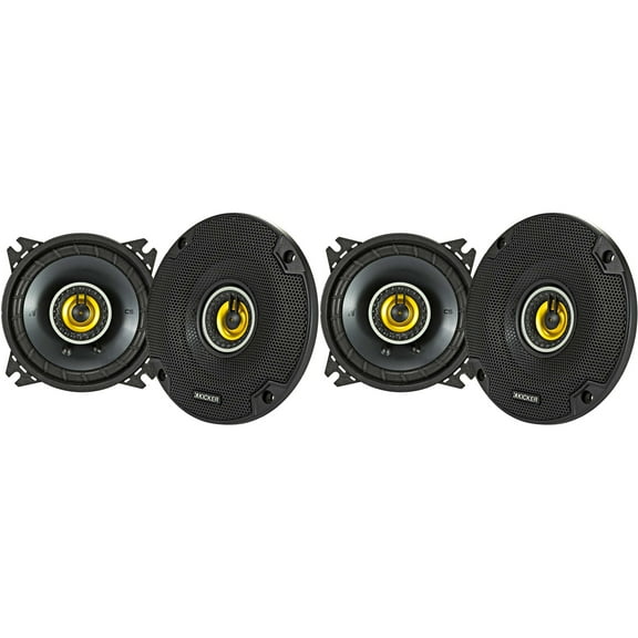 Kicker 46CSC44 CS-Series CSC4 4-Inch (100mm) Coaxial Speakers w/ 46CSC44 4" Coaxial Bundle