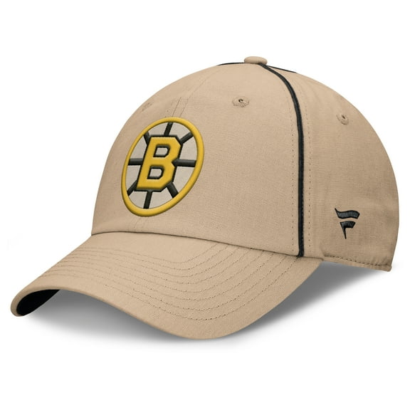 Men's Fanatics Tan Boston Bruins Heritage Setoff Adjustable Hat