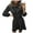 Black, variant on Fesfesfes Women Gowns O-Neck Long Sleeve Polka-dot Waist Formal Dress Evening Dress Tops on