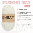 thumbnail image 2 of Uxcell 6Pcs Crocheting Yarn, 1.8mm Beige 5 Ply Acrylic Yarn 150g Sport Weight Yarns Bulk Soft and Fluffy Yarns for Knitting DIY Crochet Handicraft Blankets Gift, 328 Yards Total, 2 of 6
