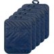 thumbnail image 4 of CHAO Juego de agarraderas de algodón de bolsillo, resistentes al calor, lavables a máquina, de tela de rizo, para horno, color negro, almohadillas para ollas lisas, salvamanteles negros, 4 of 5