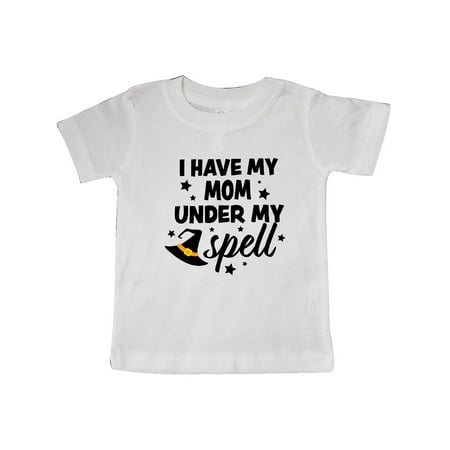 

Inktastic I Have My Mom Under My Spell with Cute Witch Hat Gift Baby Boy or Baby Girl T-Shirt