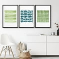 thumbnail image 2 of IDEA4WALL Framed Canvas Wall Art Yellow Green Lines with Navy Blue, Teal Color Blocks Decorative Shapes Illustrations Minimalism Modern Relax/Calm for Living Room, Bedroom, Office, 2 of 5