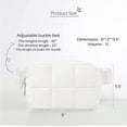 thumbnail image 5 of Unisex Mini Belt Bag with Adjustable Strap Small Waist Pouch for Workout Running Travelling Hiking, Grid White, 5 of 11