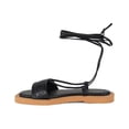 thumbnail image 2 of Frye Faye Ankle Tie Leather Sandal, 9.5, 2 of 3