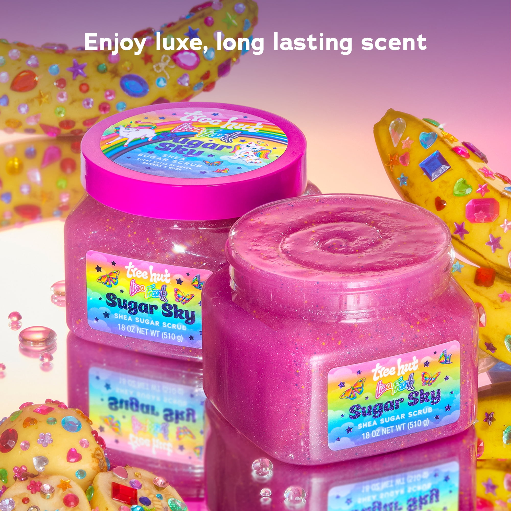 Lisa Frank x Tree Hut Sugar Sky Shea Sugar Scrub – 18 oz