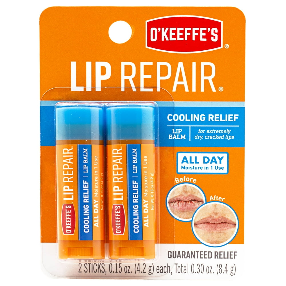 O'Keeffe's Lip Repair Cooling Relief Lip Balm, 2 Stick Pack Walmart