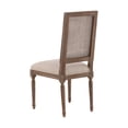 thumbnail image 4 of Linen and Cane Oak Dining Chair, Neutral (Set of 2), 4 of 6