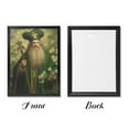 thumbnail image 3 of ADALE Saint Patrick Canvas Wall Art Abstract POP Art Catholic Poster Modern Decorative Painting Picture for Living Room Bedroom Decor Black Framed 20x16 Inch, 3 of 5