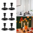 thumbnail image 2 of Set of 6 Black Iron Candle Stands Candle Holder European Candlestick Holder for Home Dining Celebrations Home Decor, 2 of 8
