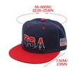 thumbnail image 3 of USA Flag Embroidered Flat Brim Baseball Cap, Unisex Hip‑Hop Snapback Sun Hat For Street Dancing Casual Wear, 3 of 8