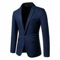 thumbnail image 2 of Zshosam Mens Sport Coat Casual Blazer One Button Business Suit Jacket(Navy,XXXXL), 2 of 4