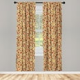 thumbnail image 3 of Floral Curtains 2 Panels Set, Ornamental Pattern with Flowers and Birds Pink Leaves Garden Spring Nature, Window Drapes for Living Room Bedroom, 56"W X 63"L, Multicolor, by Ambesonne, 3 of 5