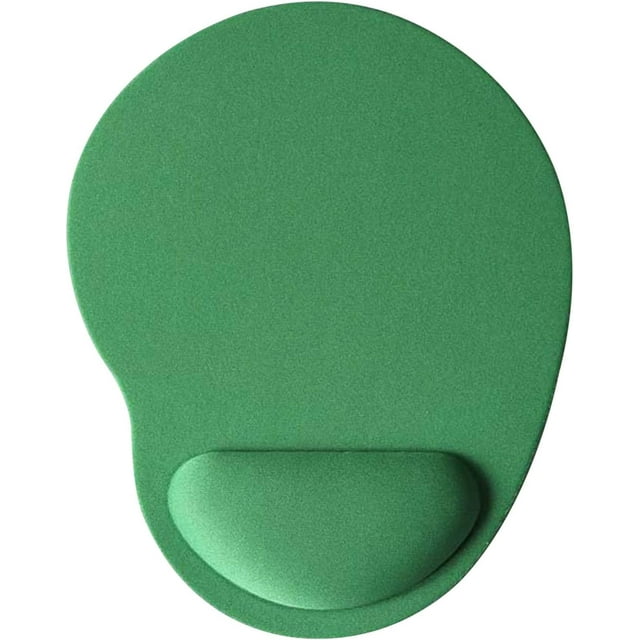 HUGFEGWE Mouse Pad with Wrist Rest, Smooth Memory Foam Ergonomic Mouse Pad Wrist Rest Support, Mousepad with Nonslip Base for Laptop, Computer, Gaming & Office (Green) CJB91-43360