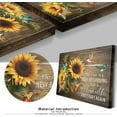 thumbnail image 2 of Rustic Farm Sunflower Wall Art Sunflower Hummingbird Canvas Print Paintings Framed Inspirational Quotes Pictures Modern Home Decor For Living Room Kitchen Bathroom Ready To Hang,12x16 Inch, 2 of 6