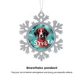 thumbnail image 3 of Pewter Snowflake Ornament Dog Pet Graphic Keepsake Metal Ornament Dog Lovers Gift Holiday Ornament for Home Christmas Tree Decor Gifts Keepsake for Family Xmas Ornament 3", 3 of 8