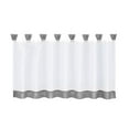 thumbnail image 4 of Grommet Top Tailored Tier Half Curtain Window Voile Cafe Curtains Valance - Versatile Size for Choice - #6 57x24 Inch, Grey 6 57x24 Inch Grey, 4 of 6
