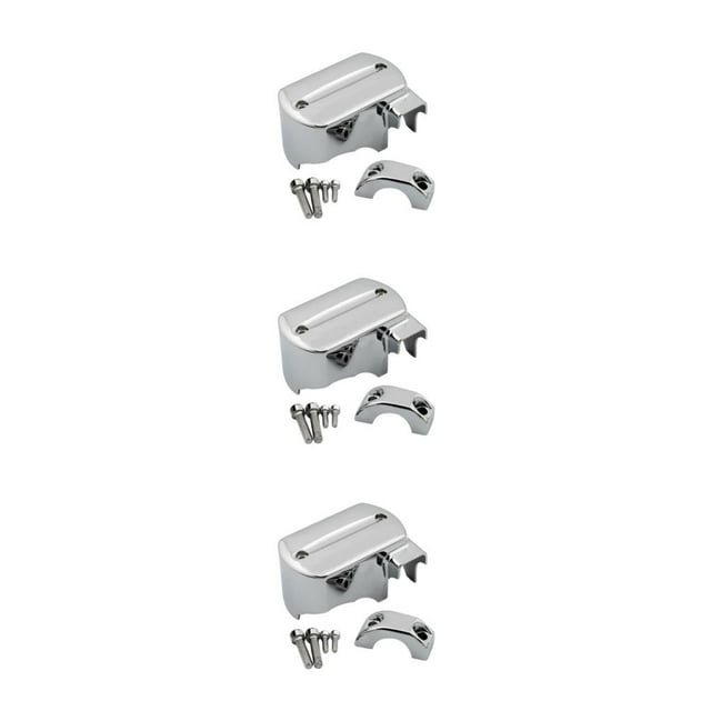 Maytalsory Silver Brake Fluid Master Cylinder Cover Brake Pump Cover Silver Cover Brake Master Cylinder Cover 3Set