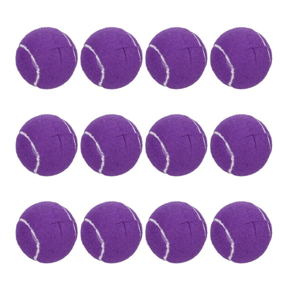 Uxcell 12 Pcs Precut Walkers Tennis Balls, Universal Precut Glide Ball Walkers Accessories Glides for Furniture Legs and Floor Protection, Purple