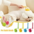 thumbnail image 3 of 2-In-1 Dog Shampoo Brushs, Soft Silicone Dog Bath Brushes, Pet Baths Brush for Dogs, Dogs Washing Brushs with Soap Dispenser, Pets Bubble Brush, Pets Shower Cleaning Brushes, for Dog Cat Both Wet Dry, 3 of 8