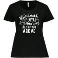 thumbnail image 3 of Inktastic Brave Smart Loyal Kind Fun Loved All of the Above Women's Plus Size T-Shirt, 3 of 5