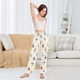 thumbnail image 5 of FORMRS Women's Pajama Pants with Pockets Soft Comfy Loungewear Sleep Bottom, Sizes S-2XL, Beige Cartoon Planes Pattern, 5 of 8