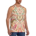 thumbnail image 2 of Pofeuu Indian Paisley 1 Print Men's Muscle T-Shirt, Sleeveless, Muscle Tank, Classic Muscle Tee Top For Men Casual Sleeveless Muscle T-Shirt Trendy Clothes-XX-Large, 2 of 7