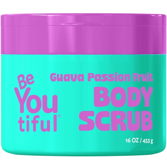 BeYOUtiful Guava Passion Fruit Body Scrub Exfoliator, 16 oz