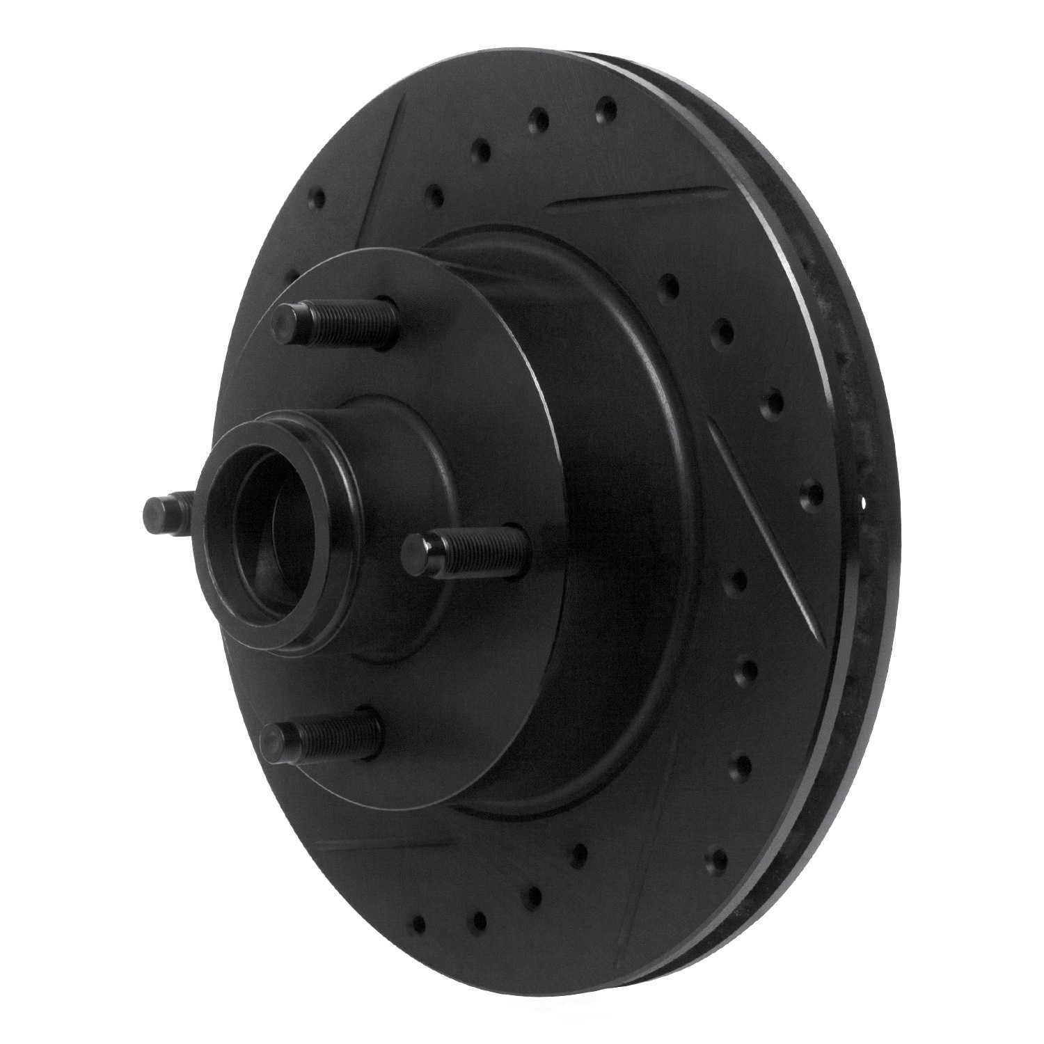 Dynamic Friction Company 633-54015L DFC Brake Rotor - Drilled And Slotted - Black
