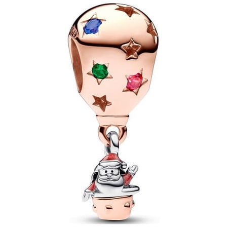 Pandora Two-tone Santa Claus in Hot Air Balloon Charm