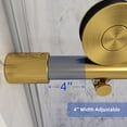 thumbnail image 6 of Frameless Shower Door, 56-60" W x 74" H Sliding Shower Door with 5/16" (8mm) Clear Tempered Glass, Soft-Closing, Brushed Gold, 6 of 12