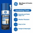 thumbnail image 5 of GE Big Gaps & Cracks Insulating Foam, Pack of 1, Yellow 12 oz Can, 5 of 9