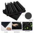 thumbnail image 4 of 24Pcs Self-Adhesive Acoustic Foam Panels,12 X 12 X 2 Inches Sound Absorbing Foam,Recording Studio Sound Proof Foam Black,24 x Acoustic Panels(with adhesive),Black, 4 of 6