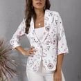 thumbnail image 2 of "Blazer Jackets for Women Fall Fashion Floral Embroidery 2022 Women's Blazers & Suit Blazer Casual & Business Jacket", 2 of 5