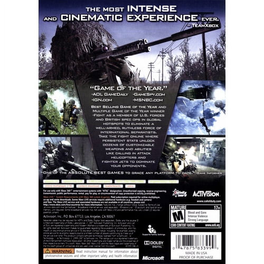 Call of Duty: Modern Warfare Game of the Year Microsoft Xbox 360 Complete - image 4 of 7