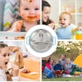thumbnail image 5 of Tray Plates Baby Weaning Plate Metal Divider Plate Stainless Steel Food Storage Plate for Home Kitchen, 5 of 5