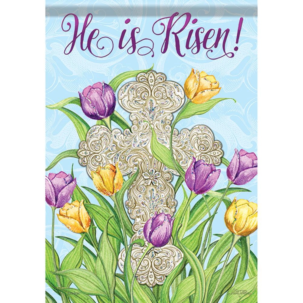 Carson Glitter Garden Flag - Easter Inspiration - Walmart.com