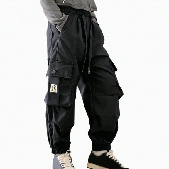 Hessimy Pants For Juniors Teen Girls Comfy Lounge Joggers Straight Leg High Waisted Joggers Sweat Pants Sweatpants Teens Ladies (Black,7-8 Years)