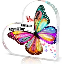 Gifts for 22 Year Old, 22nd Birthday Gifts, Unique Birthday/Anniversary Decorations, Butterfly Gifts, Small Gifts for Women, Acrylic Heart Keepsake, You Have Been Loved for 22 Years