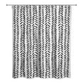 thumbnail image 2 of Creative Products Black Modern Herringbone 71x74 Shower Curtain, 2 of 7