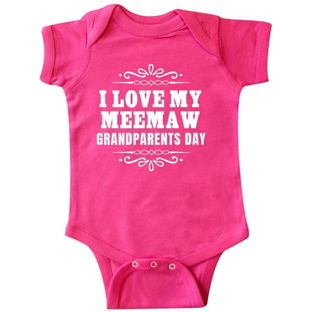 

Inktastic Grandparents Day I Love My Meemaw Gift Baby Boy or Baby Girl Bodysuit